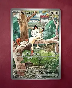 Pokemon Meowth 106/094 Me02 Phantasmal Flames Holo Illustration Rare 70HP EN - Image 1