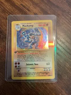 Pokemon TCG Machamp Holo Rare 1st Edition - Image 1