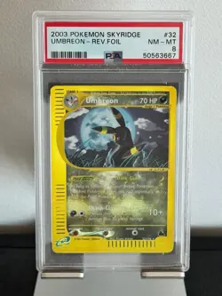 2003 Umbreon Reverse Holo 32/144 Skyridge Pokemon PSA 8 - Image 1