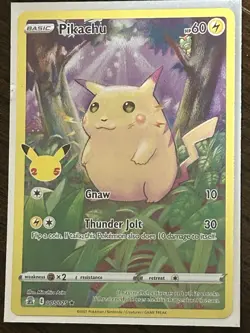 Pikachu 005/025 Holo Full Art 2021 Pokemon Celebrations 25th Anniversary Card - Image 1