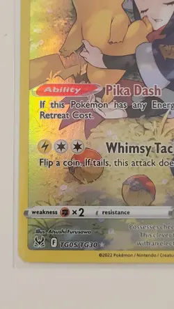 The Pokemon Company Pikachu TG05/TG30 Lost Origin TG Ultra Rare Holo EN HP 60 - Image 3