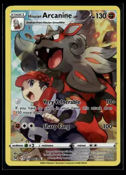 Hisuian Arcanine TG08/TG30 Holo Lost Origin Trainer Gallery Pokemon NM/M - Image 1