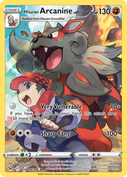 Hisuian Arcanine TG08/TG30 Holo Lost Origin Trainer Gallery Pokemon NM/M - Image 4
