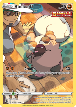 Rockruff TG07/TG30 Holo Silver Tempest Trainer Gallery Pokemon NM/M - Image 4