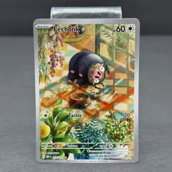 Pokemon Lechonk 209/197 SV03: Obsidian Flames Illustration Rare NM - Image 1