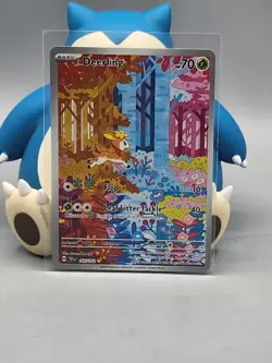Pokemon TCG Deerling 165/162 SV05 Temporal Forces Illustration Rare Holo - Image 1