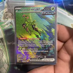 Pokemon TCG Iron Leaves EX Scarlet & Violet Temporal Forces 203/162 NM Condition - Image 1