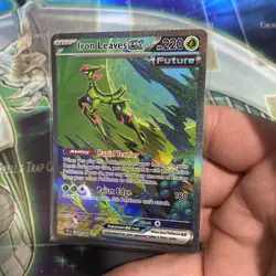 Pokemon TCG Iron Leaves EX Scarlet & Violet Temporal Forces 203/162 NM Condition - Image 2