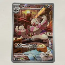 Pokemon TCG Gurdurr Full Art 126/086 Black Bolt. Illustration Rare NM - Image 1