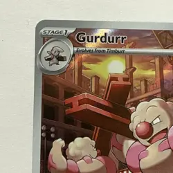 Pokemon TCG Gurdurr Full Art 126/086 Black Bolt. Illustration Rare NM - Image 2