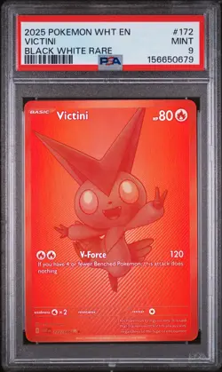 Pokemon Victini White Flare 172 PSA 9 Illustration Rare 2025 English - Image 1