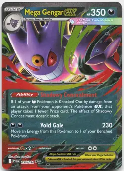 Mega Gengar ex 056/094 Double Rare Phantasmal Flames Pokemon Near Mint - Image 1