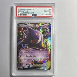 Pokemon Gengar EX 34/119 XY Phantom Forces Holo Ultra Rare PSA 10 2014 English - Image 1