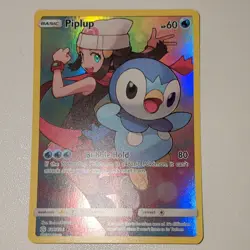 Pokemon Piplup Secret Rare 239/236 SM-Cosmic Eclipse Holo Bubble Hold 60 HP - Image 1