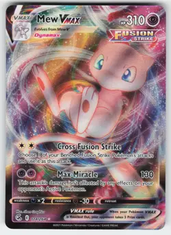 Mew VMAX 114/264 Holo VMAX Rare Fusion Strike Pokemon Near Mint - Image 1