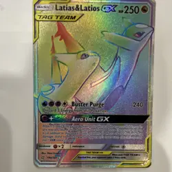 Pokemon Latias & Latios GX TAG TEAM Secret Rare Full Art Holo Team Up 190/181 - Image 1