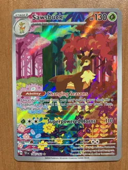 Sawsbuck 166/162 SV05: Temporal Forces Illustration Rare Pokemon Card Fast Ship - Image 1