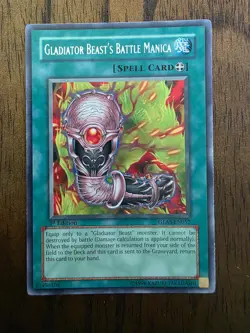 YuGiOh Gladiator Beast's Battle Manica GLAS-EN057 Rare 1st Edition MP - Image 1