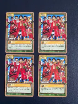 2004 One Piece PA-W25 Promo Card Set x4 Vintage Bandai Japan Straw Hat Crew Rare - Image 1
