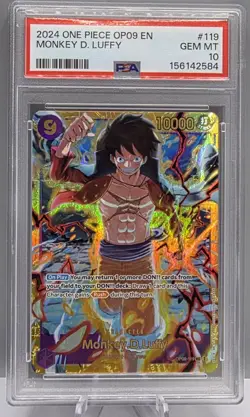 2024 One Piece Emperors In The New World Monkey D. Luffy OP09-119 SEC EN PSA 10 - Image 1