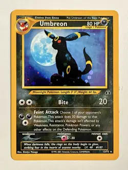 Umbreon Neo Discovery #13/75 Holo (LP) Pokemon Card Light Play 2001 - Image 1
