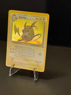 1999 POKEMON FOSSIL #14/62 RAICHU HOLO RARE LP+ - GREAT CARD! - Image 2