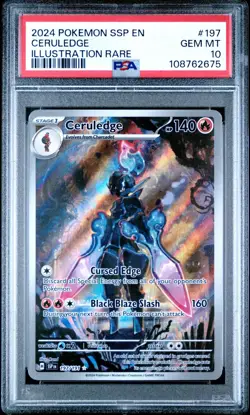 PSA 10 Ceruledge IR Illustration Rare 197 Pokemon Card Surging Sparks GEM MINT - Image 1