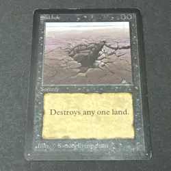 MTG Sinkhole Beta MAGIC THE GATHERING CARD - Image 1