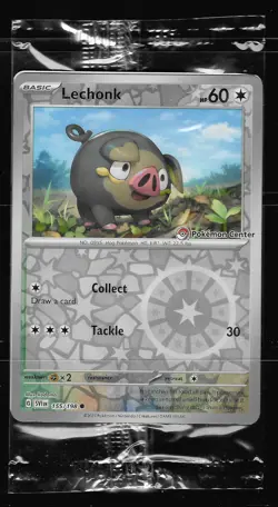 Lechonk 155/198 Pokemon Center Stamp Promo Scarlet & Violet Card TCG - Sealed - Image 1
