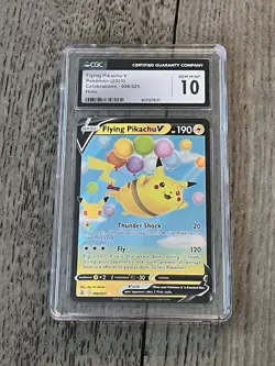 Pokemon Flying Pikachu V Celebrations Holo Card CGC 10 Gem Mint 006/025 TCG - Image 1