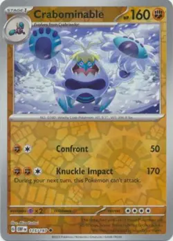 Crabominable 115/197 OBF Obsidian Flames Reverse Holo Pokemon Card NM - Image 1