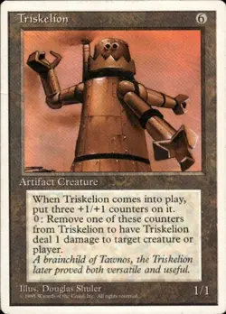 Magic The Gathering 4th Edition Triskelion MTG TCG CCG Fourth btc7 - Image 1