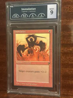 1994 MTG Magic the Gathering Legends Immolation - Image 1