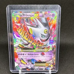 M Gengar EX Mega Full Art Holo Pokemon Card XY166 210 HP 2016 - WITH DAMAGE - Image 1