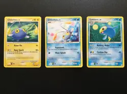 3x Old Pokemon Chinchou & Lanturn Card Bundle Legends Awakened - 2008 TCG LP/NM - Image 1