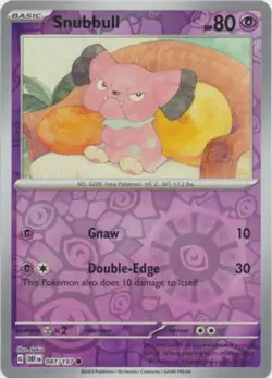 Snubbull 087/197 OBF Obsidian Flames Reverse Holo Pokemon Card NM - Image 1