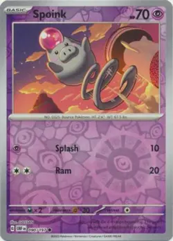 Spoink 090/197 OBF Obsidian Flames Reverse Holo Pokemon Card NM - Image 1