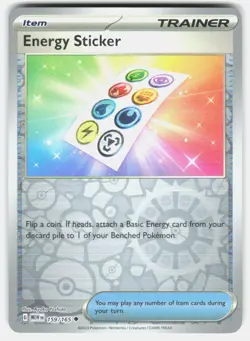 ENERGY STICKER 159/165 UNCOMMON 151 POKEMON REVERSE HOLO NM/M - Image 1