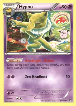 HYPNO 51/122 RARE BREAKPOINT POKEMON LIGHTLY PLAYED - Image 1