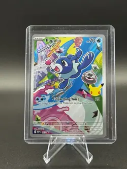 Pokemon First Partner Illustration Collection Popplio Black Star Full Art #045 - Image 1