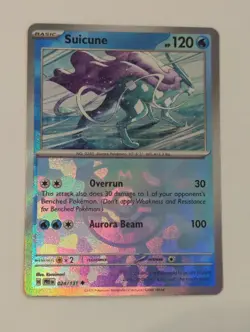 Suicune 24/131 Pokemon 2025 Prismatic Evolutions Master Ball Reverse Holo - Image 1