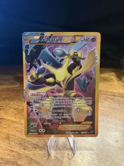2016 Pokemon, Fates Collide, #125/124 Alakazam EX, Full Art Secret Rare Holo - Image 1