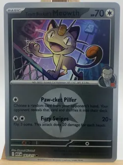 Team Rocket's Meowth 161/217 - Ascended Heroes - Reverse Holo Energy Symbol - Image 1