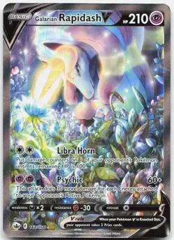 Pokemon TCG Galarian Rapidash V (Alternate Full Art) Chilling Reign 168/198 - Image 1