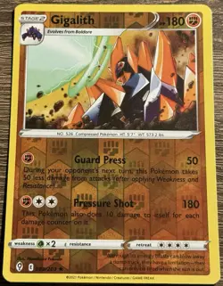 Gigalith Reverse Holo Rare - 088/203 - Evolving Skies Pokemon 2021 NM/LP (L) - Image 1