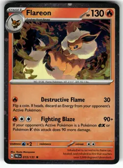 Flareon (Cosmo Promo) 013/131 Holo Rare Prismatic Evolutions Pokemon Near Mint - Image 1