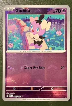 Pokemon TCG Gothita 41/86 White Flare SV10.5 Poke Ball Reverse Holo NM - Image 1