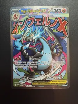 Mega Charizard X ex Pokemon Evolution Black Star (MEP) Promo #023 - Image 3