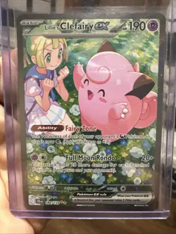 Pokemon Lillie's Clefairy ex 184/159 Sv09 Illustration Rare Holo 190 HP - Image 1