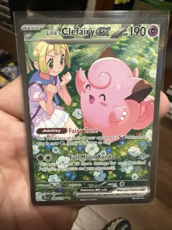 Pokemon Lillie's Clefairy ex 184/159 Sv09 Illustration Rare Holo 190 HP - Image 4